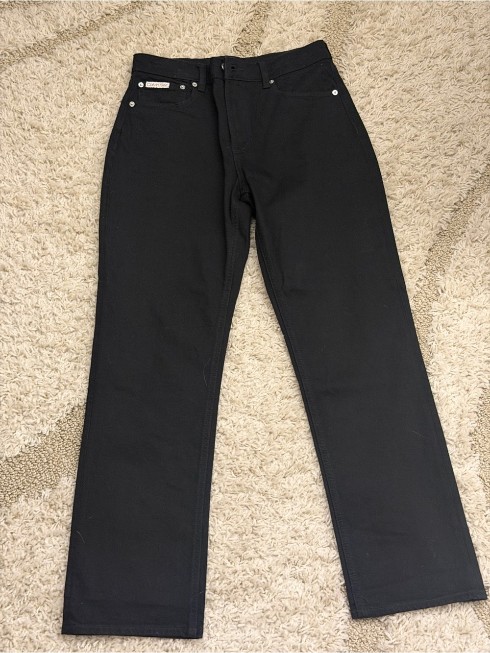 Calvin Klein Women's Black Straight-Leg Jeans